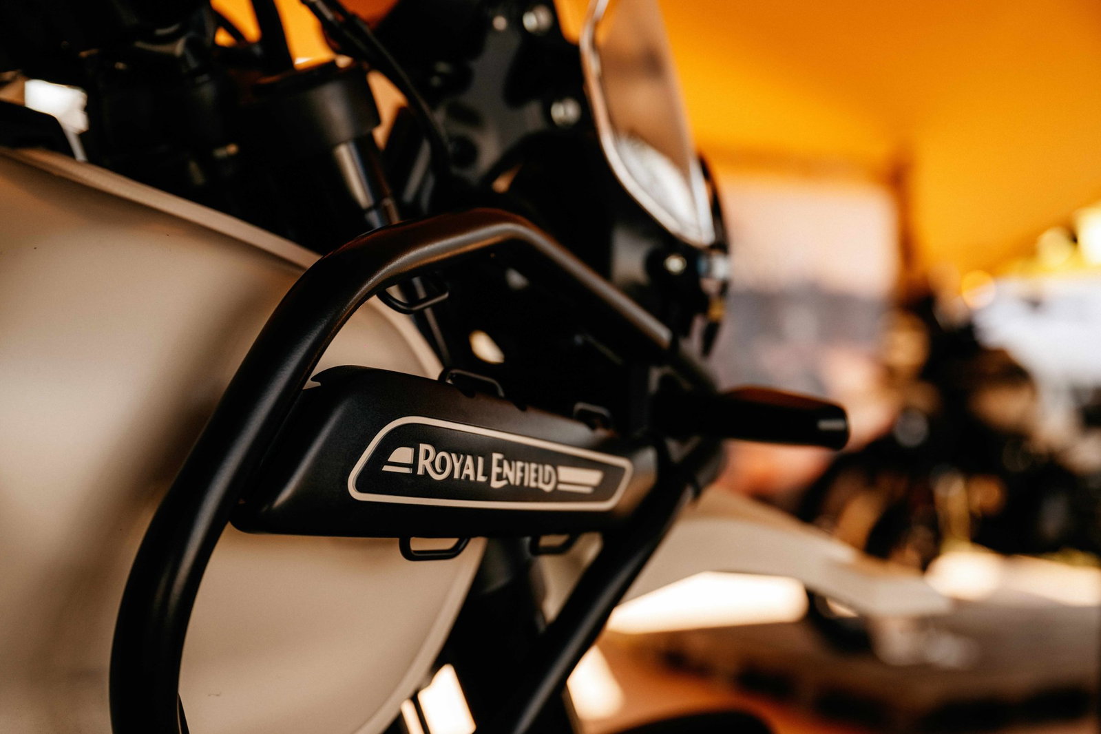 Royal Enfield badge on a Himalayan 450.