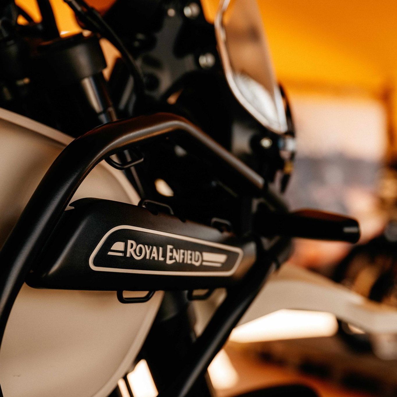 Royal Enfield badge on a Himalayan 450.