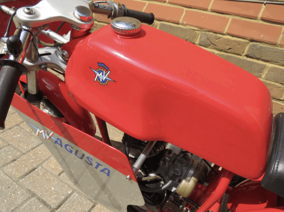Mini MV Agusta GP fuel tank. Credit: Iconic Auctioneers.