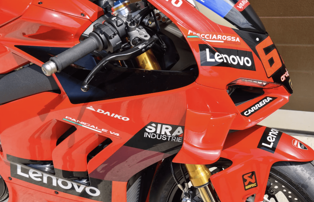 Bagnaia Ducati Panigale V4 S replica in red. Credit: Iconic Auctioneers.