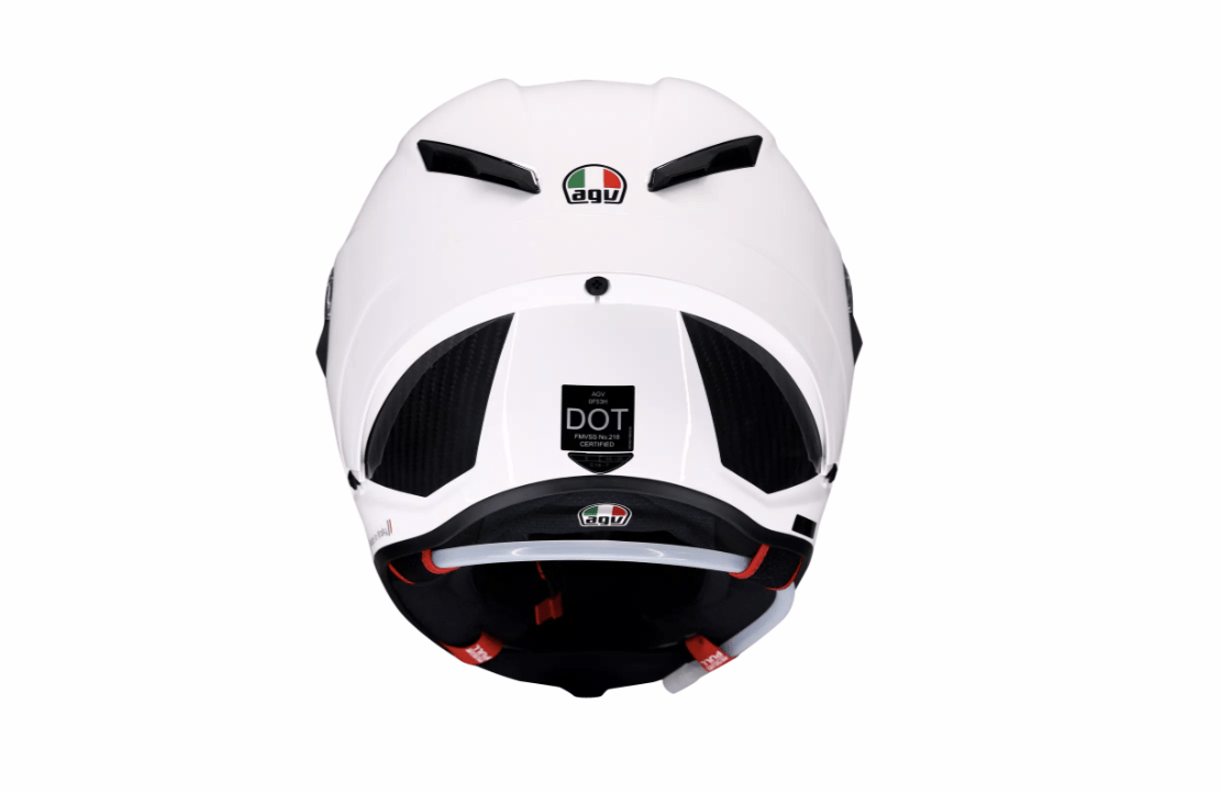 AGV Pista GP RR Mono White helmet. Credit: AGV.