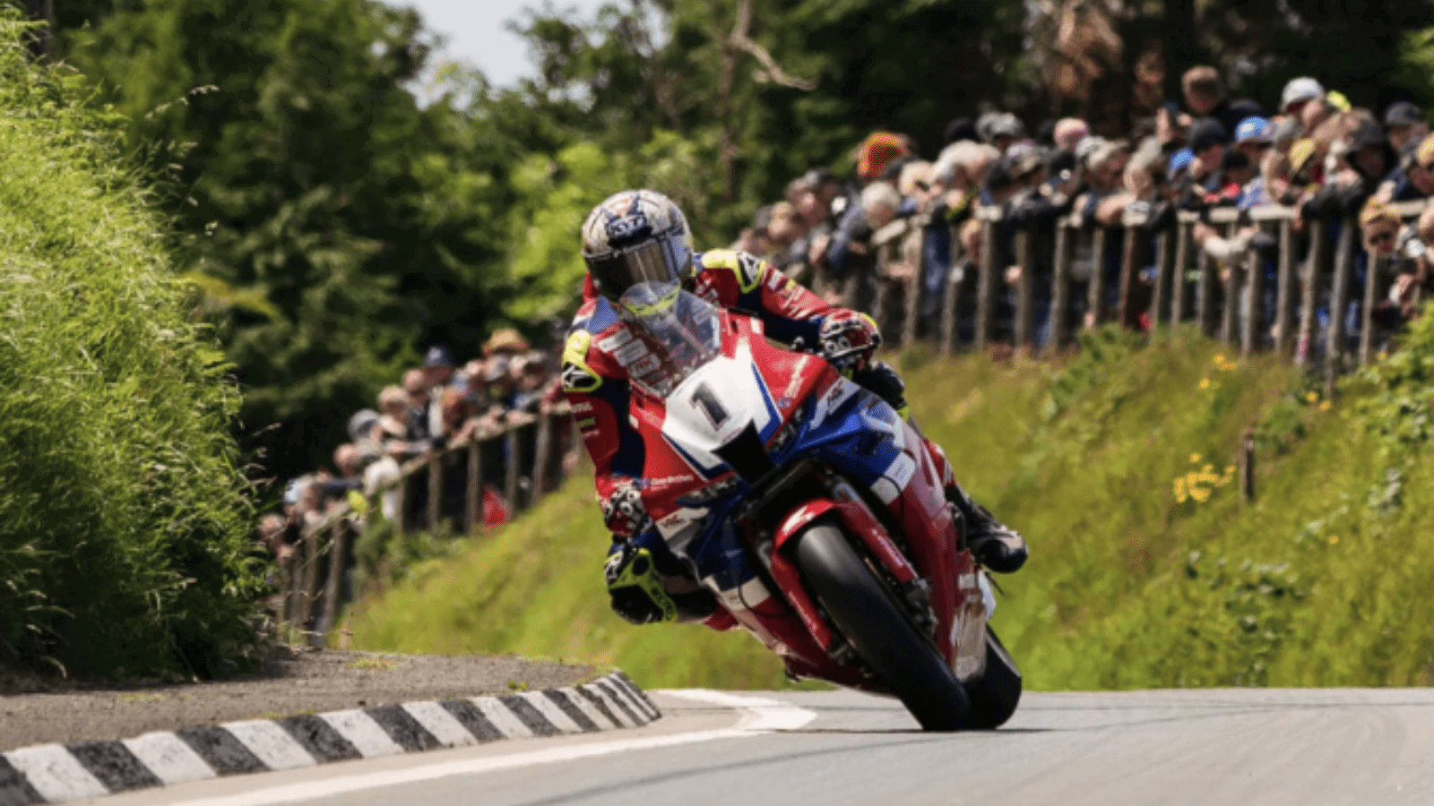 John McGuinness competing at the Isle of Man TT.