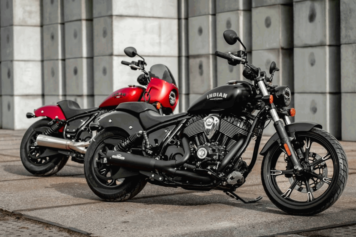 Indian Motorcycles parked.