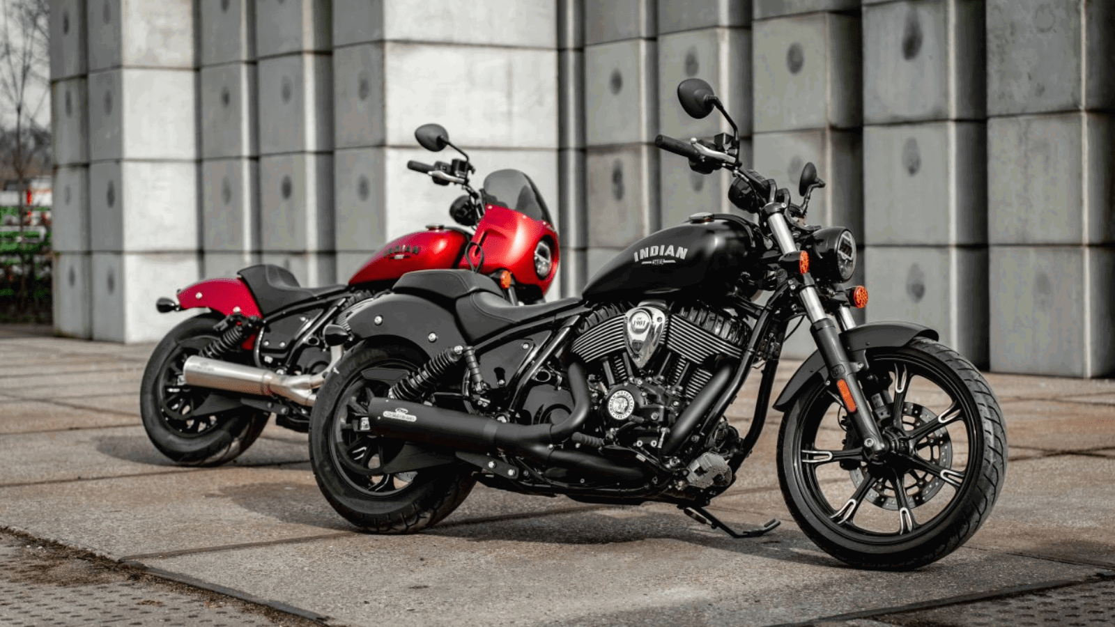 Indian Motorcycles parked.