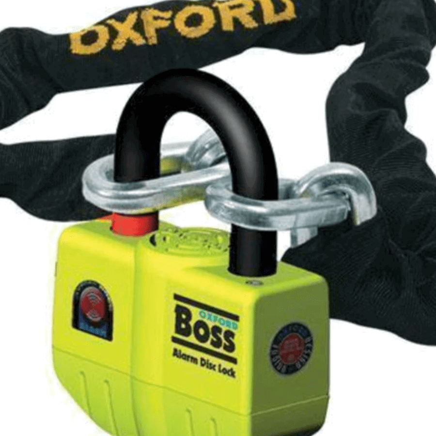 The Oxford OF7 Boss Ultra Strong Alarm Lock with 1.2m Chain.
