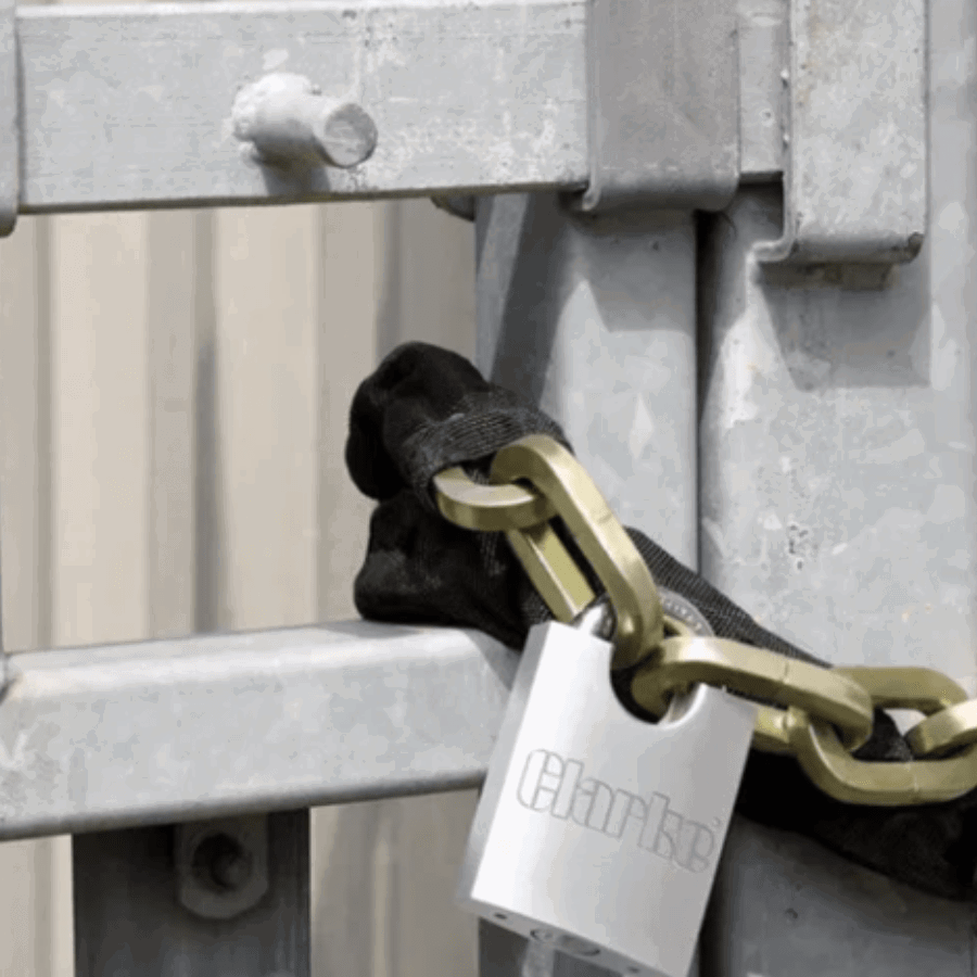 Clarke CHT728 Heavy Duty Motorcycle Padlock and Chain.
