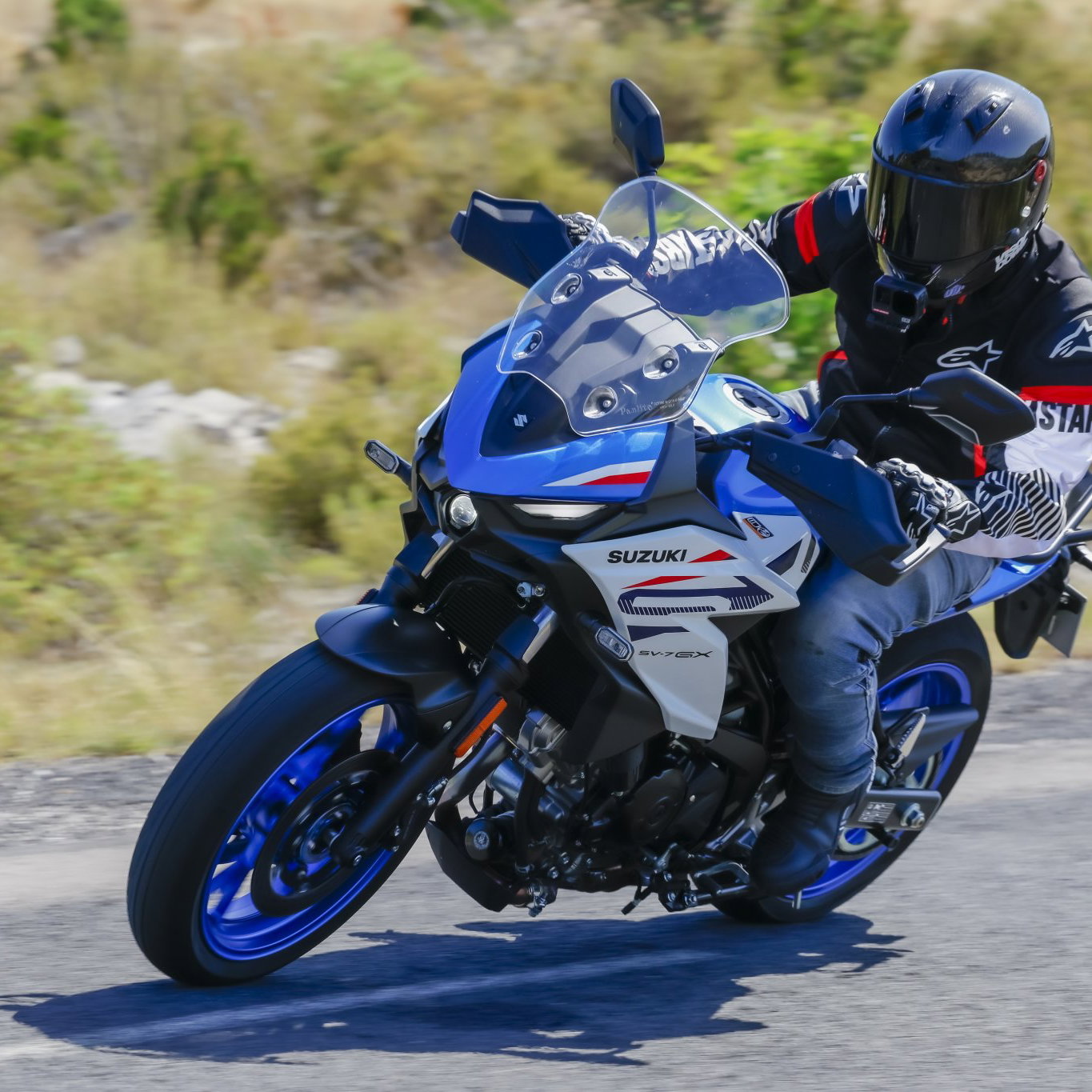 The Suzuki SV7-GX - riding