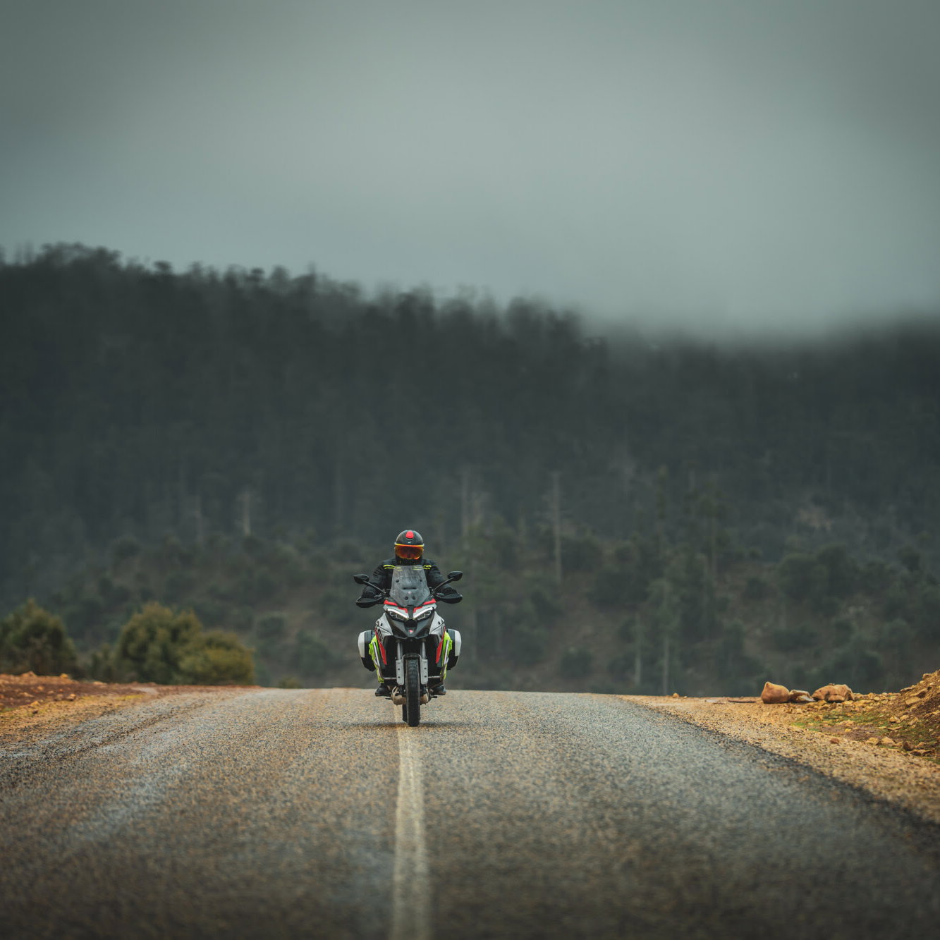 Ducati Multistrada V4 motorcycle. 