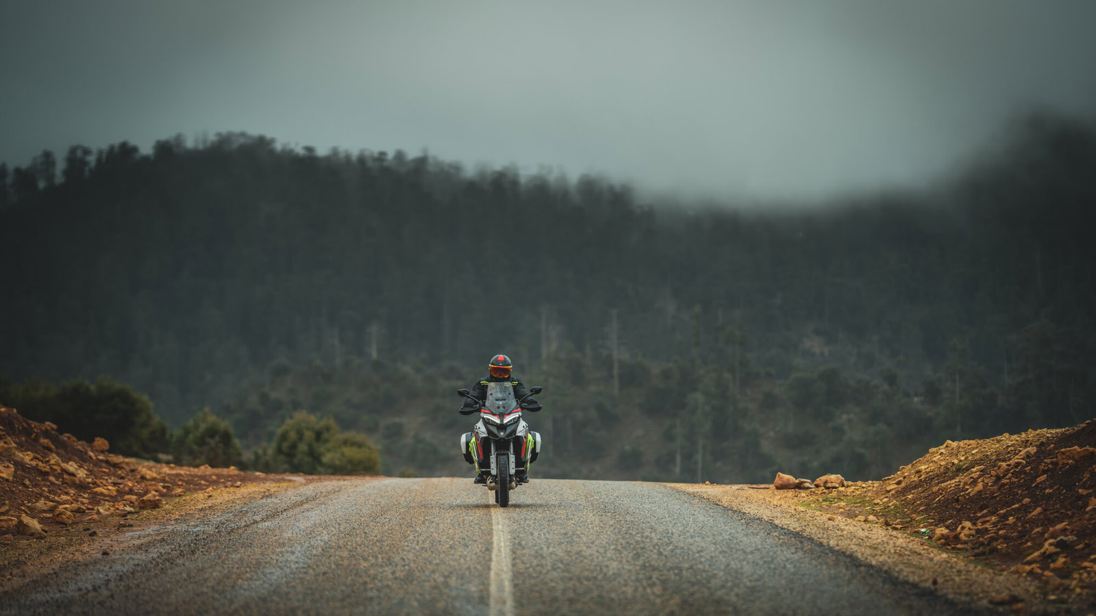 Ducati Multistrada V4 motorcycle. 