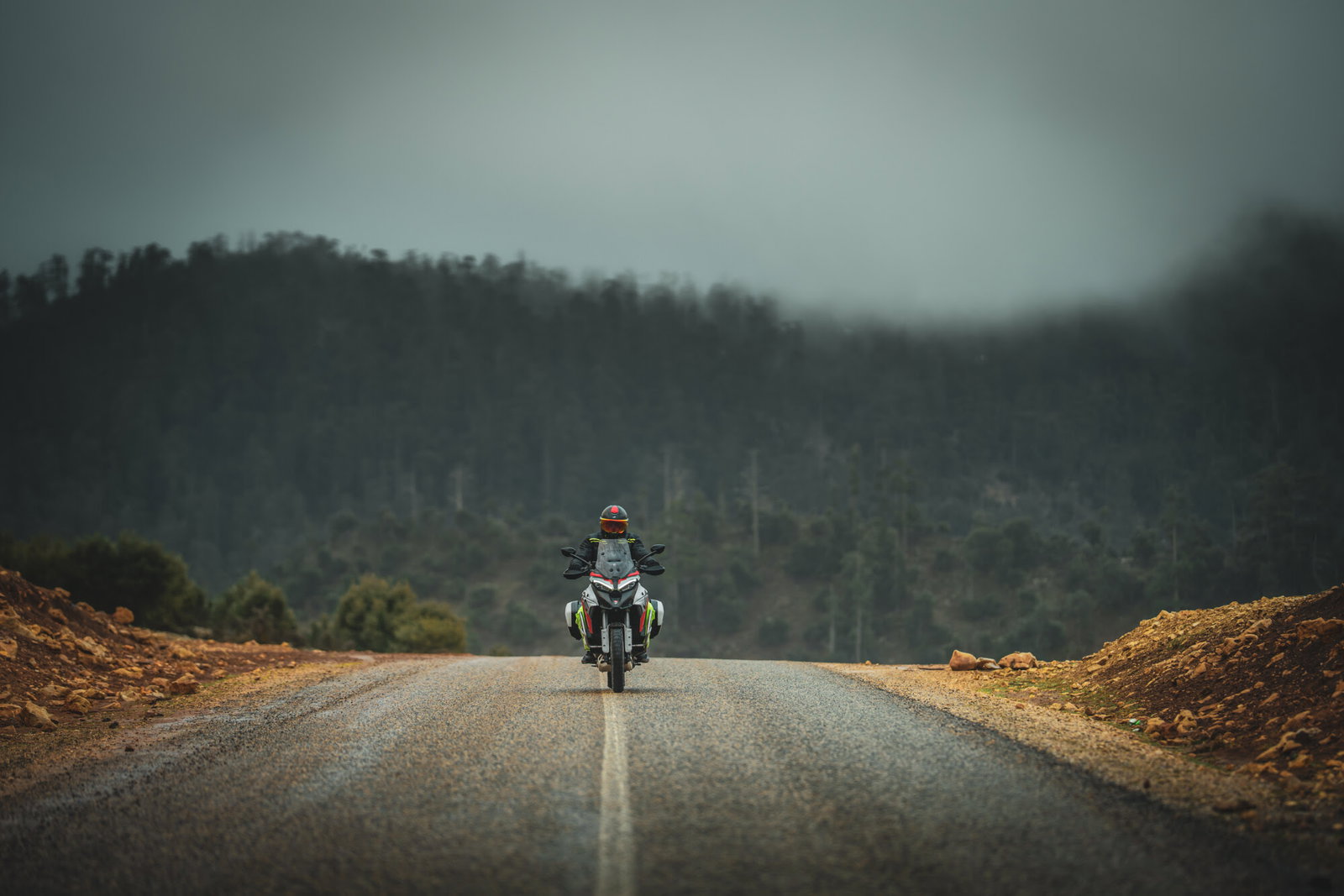 Ducati Multistrada V4 motorcycle. 