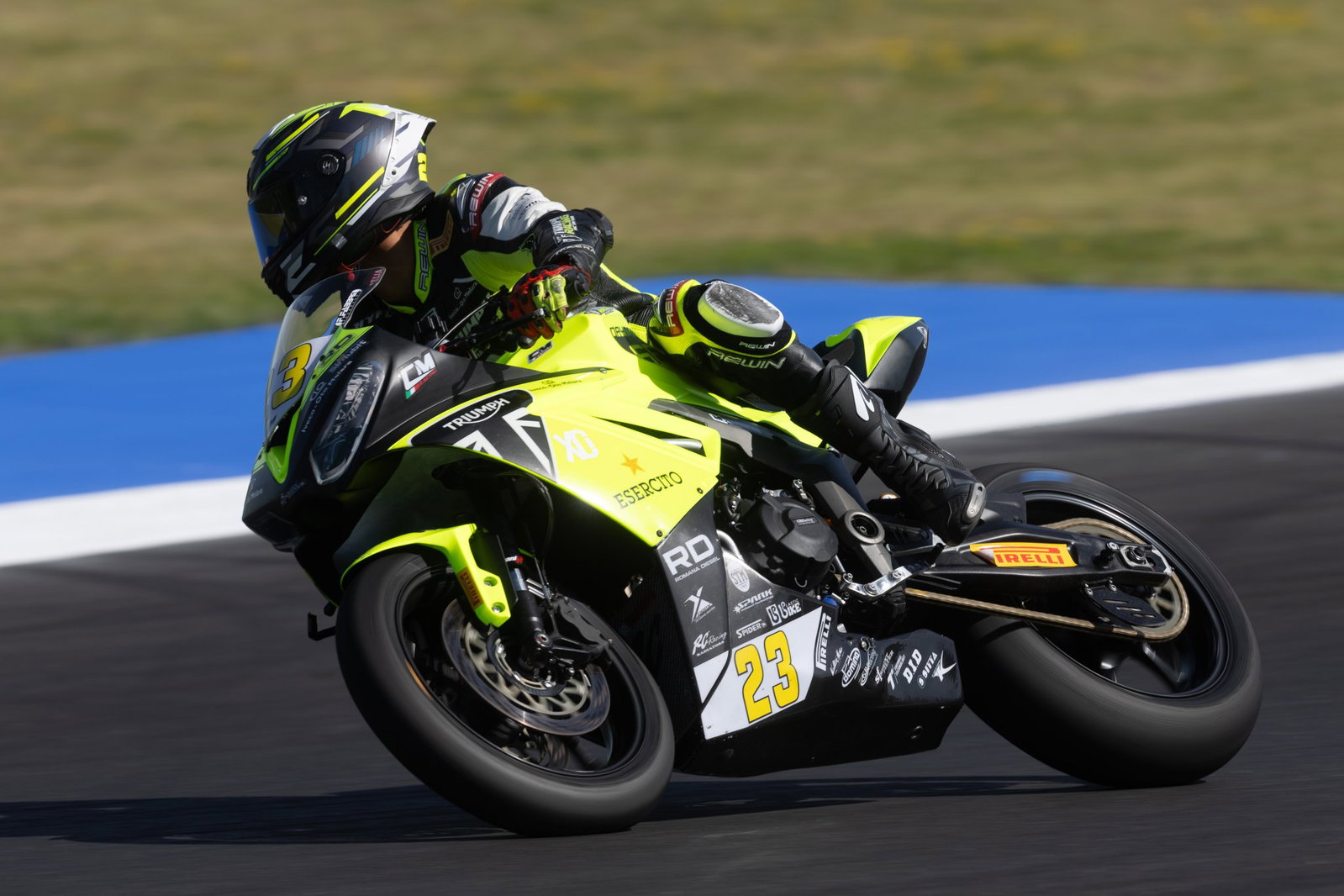 Triumph Daytona 660 in action at Misano.