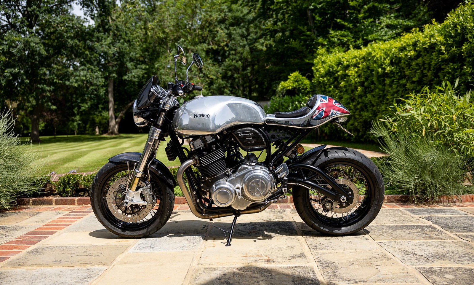 Side view of the ex-Hammond Norton motorcycle. Credit: Historics Auctioneers.