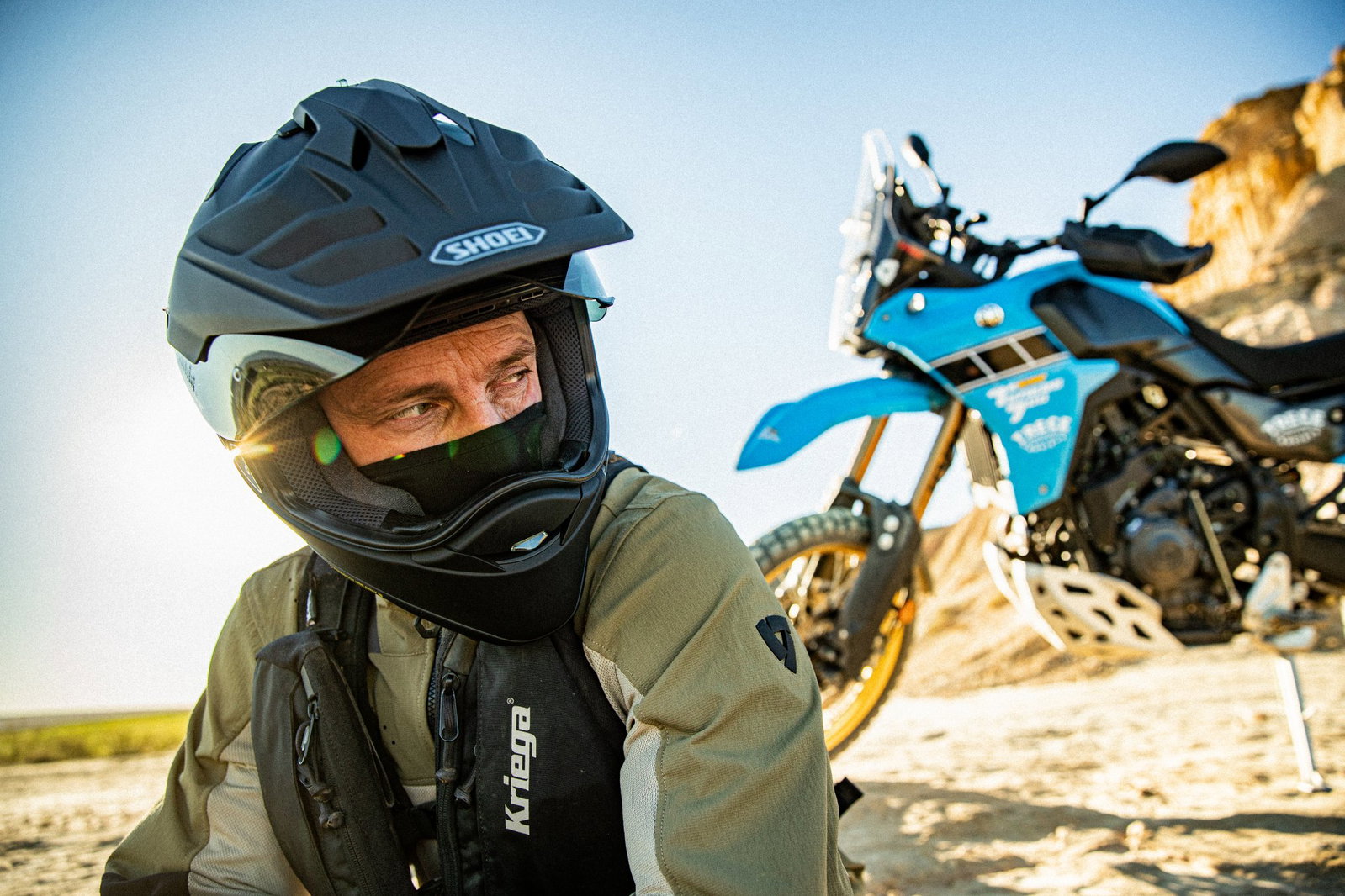 The Shoei Hornet ADV 06 adventure motorcycle helmet
