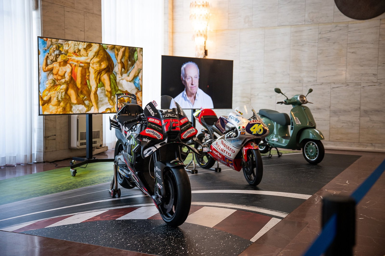 Aprilia at the Moto D'Italia event. 