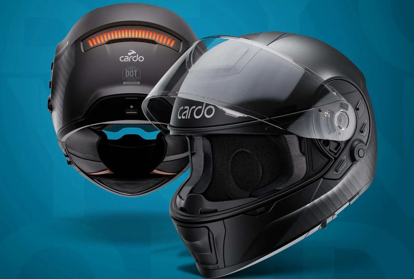 The Cardo Beyond GTS motorcycle helmet
