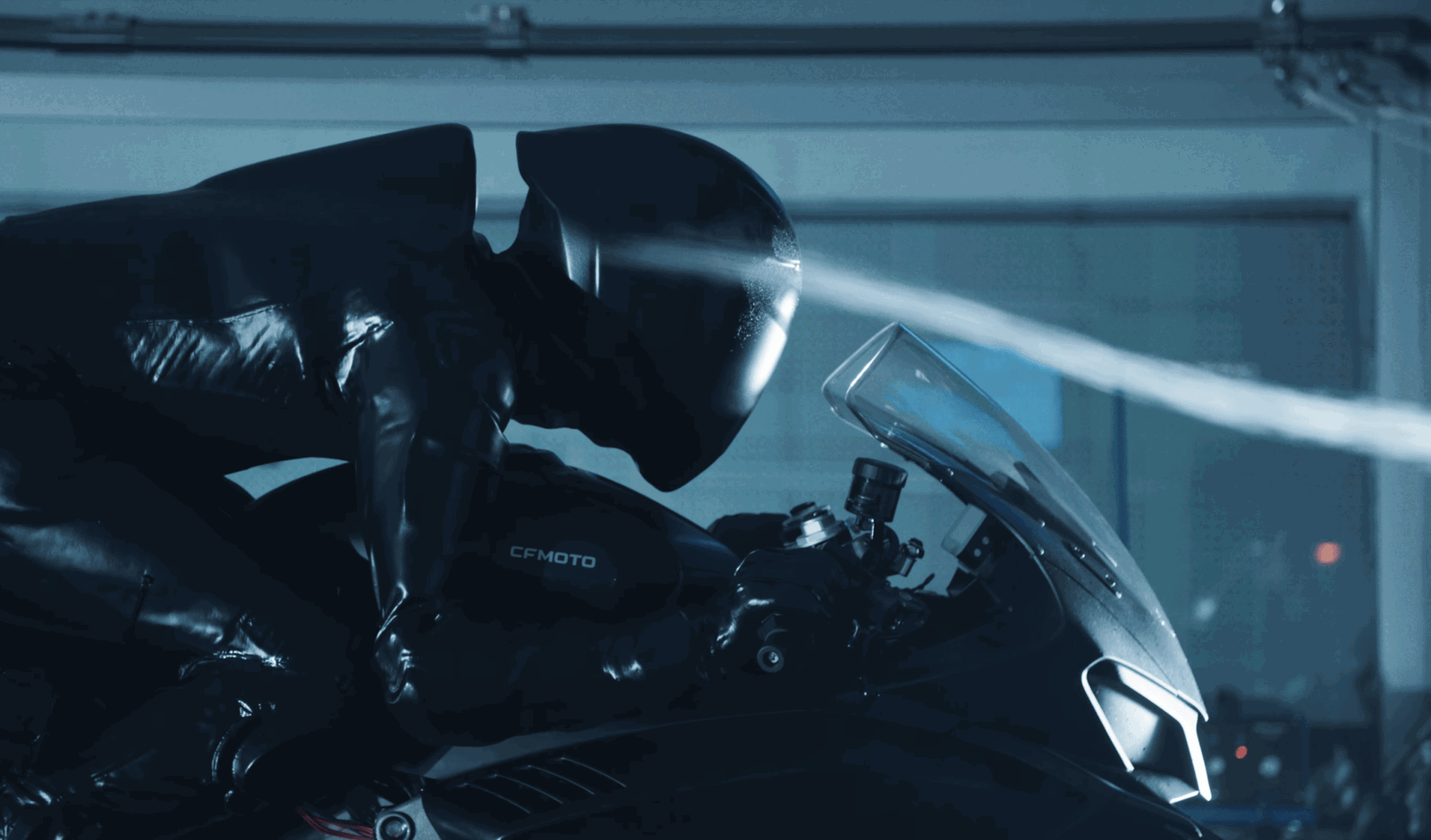 The CFMoto V4 SR-RR in the Pininfarina wind tunnel