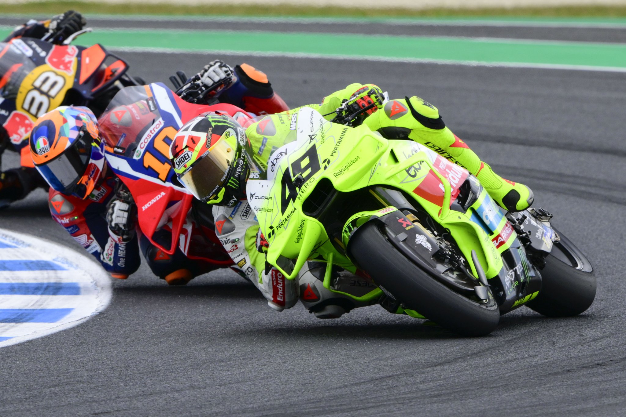 MotoGP bikes at Phillip Island. Credit: Gold and Goose.