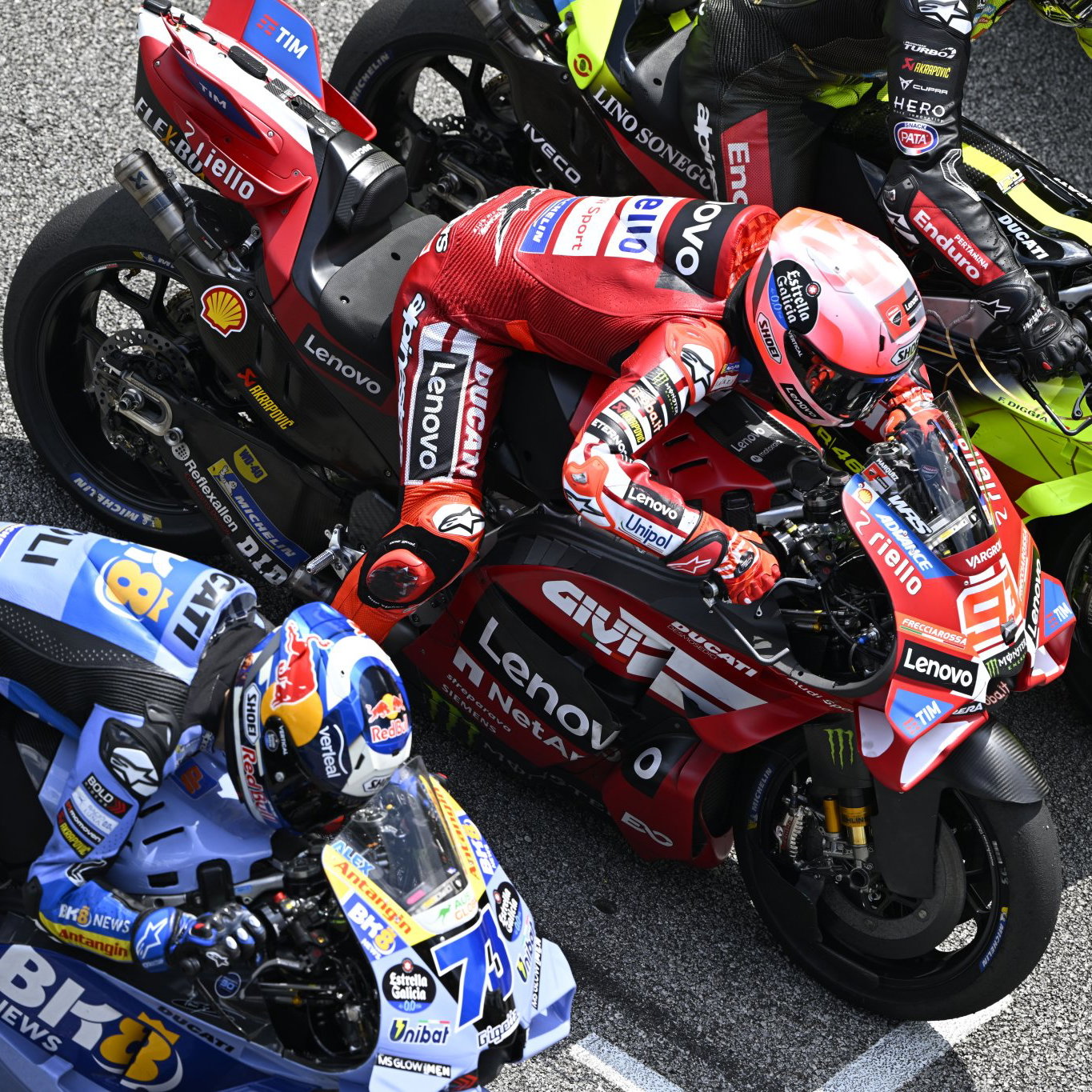 Marc Marquez performing a practice start. Credit: Gold and Goose.