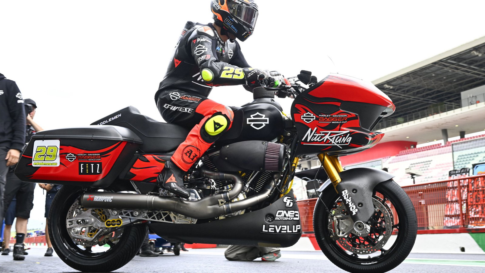 Harley-Davidson bagger at Mugello. Credit: Gold and Goose.