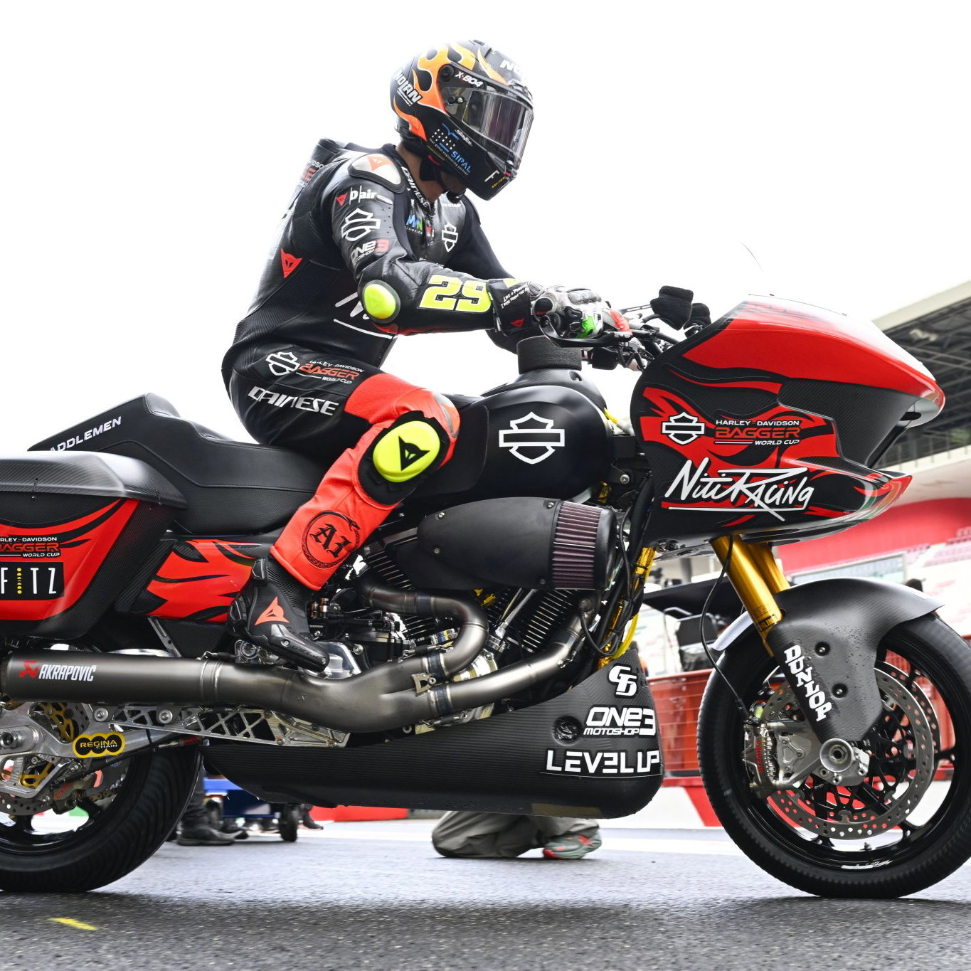 Harley-Davidson bagger at Mugello. Credit: Gold and Goose.