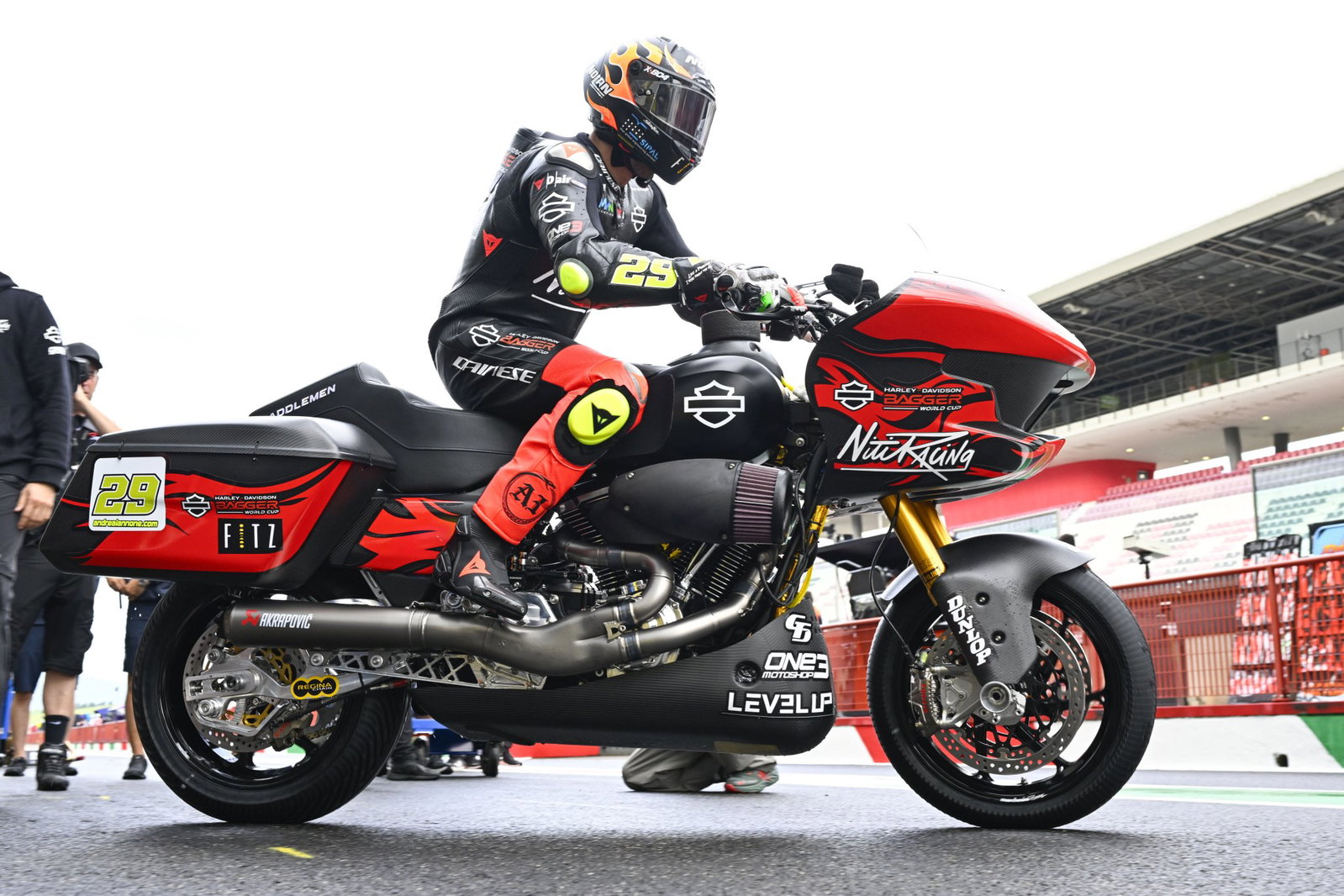 Harley-Davidson bagger at Mugello. Credit: Gold and Goose.