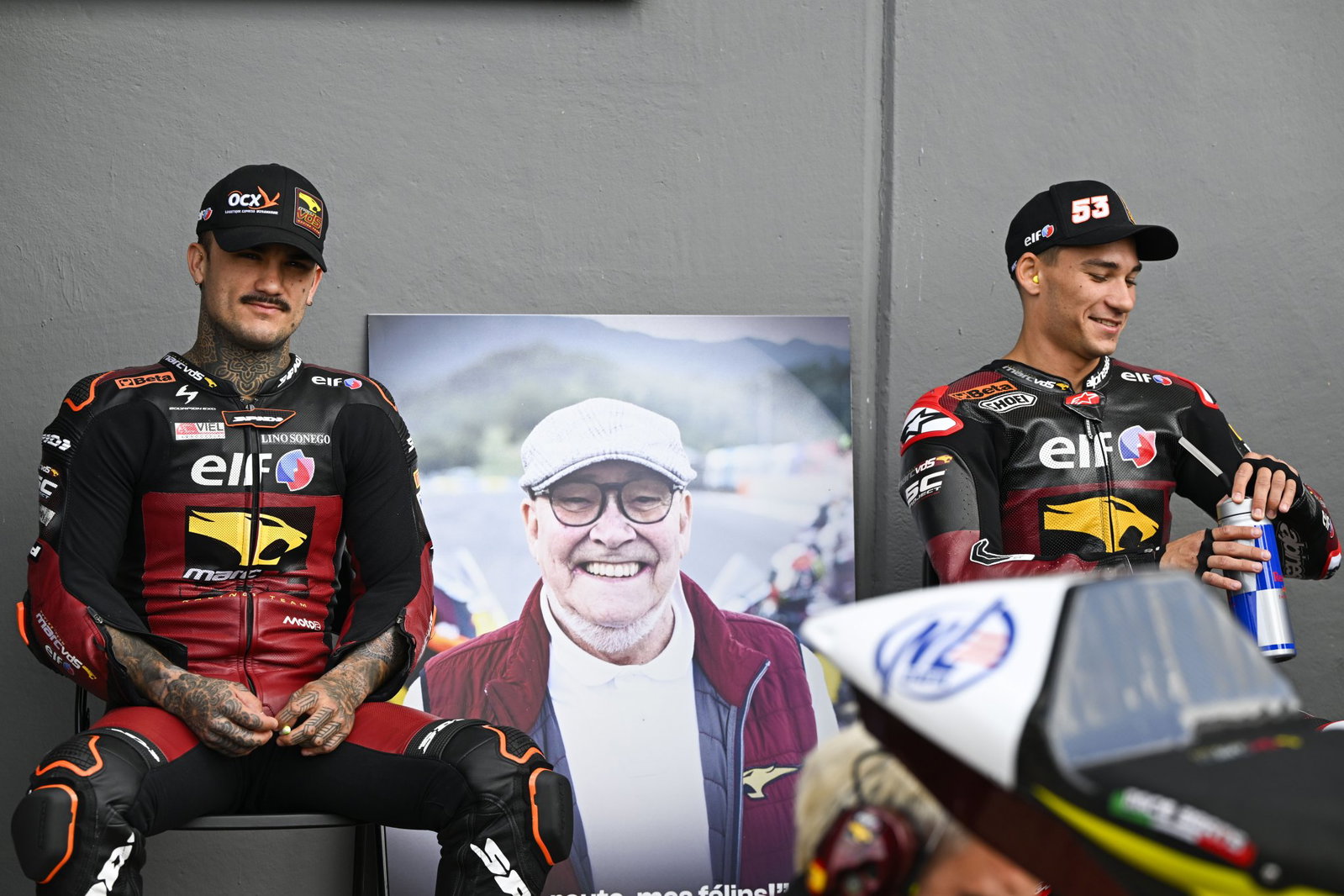 Aron Canet and Deniz Oncu at the 2026 German MotoGP. Credit: Gold and Goose.