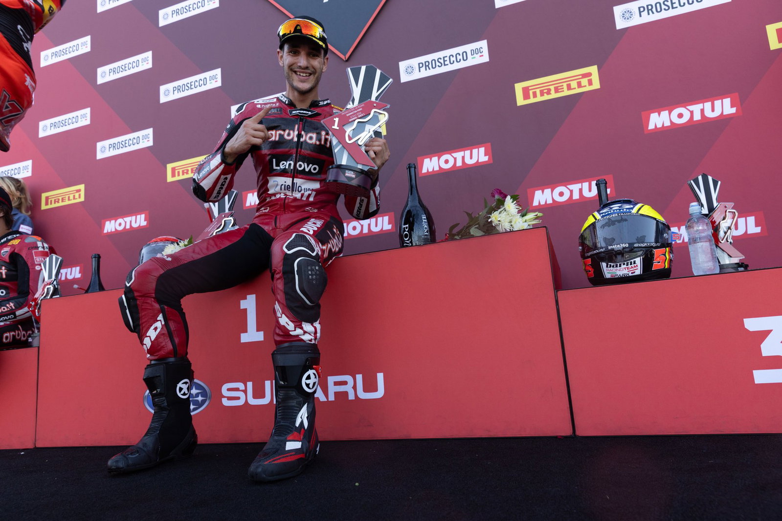 Iker Lecuona after winning his maiden WorldSBK race. Credit: Gold and Goose.