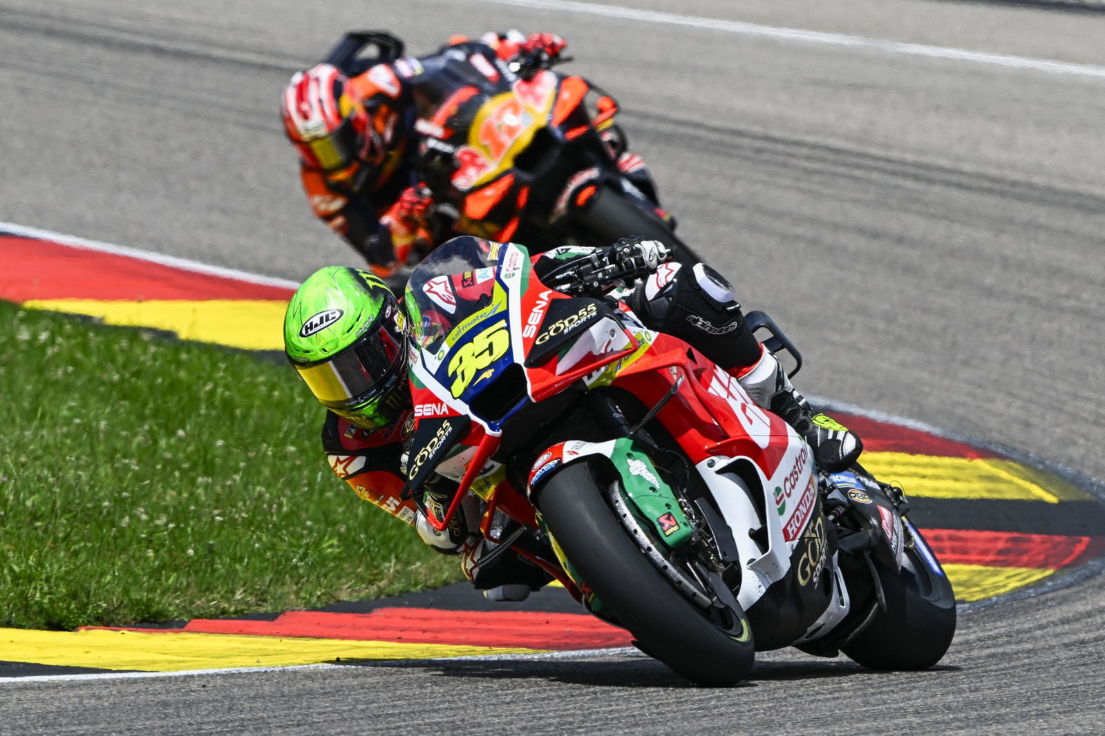 Cal Crutchlow riding at Sachsenring. Credit: Gold and Goose.