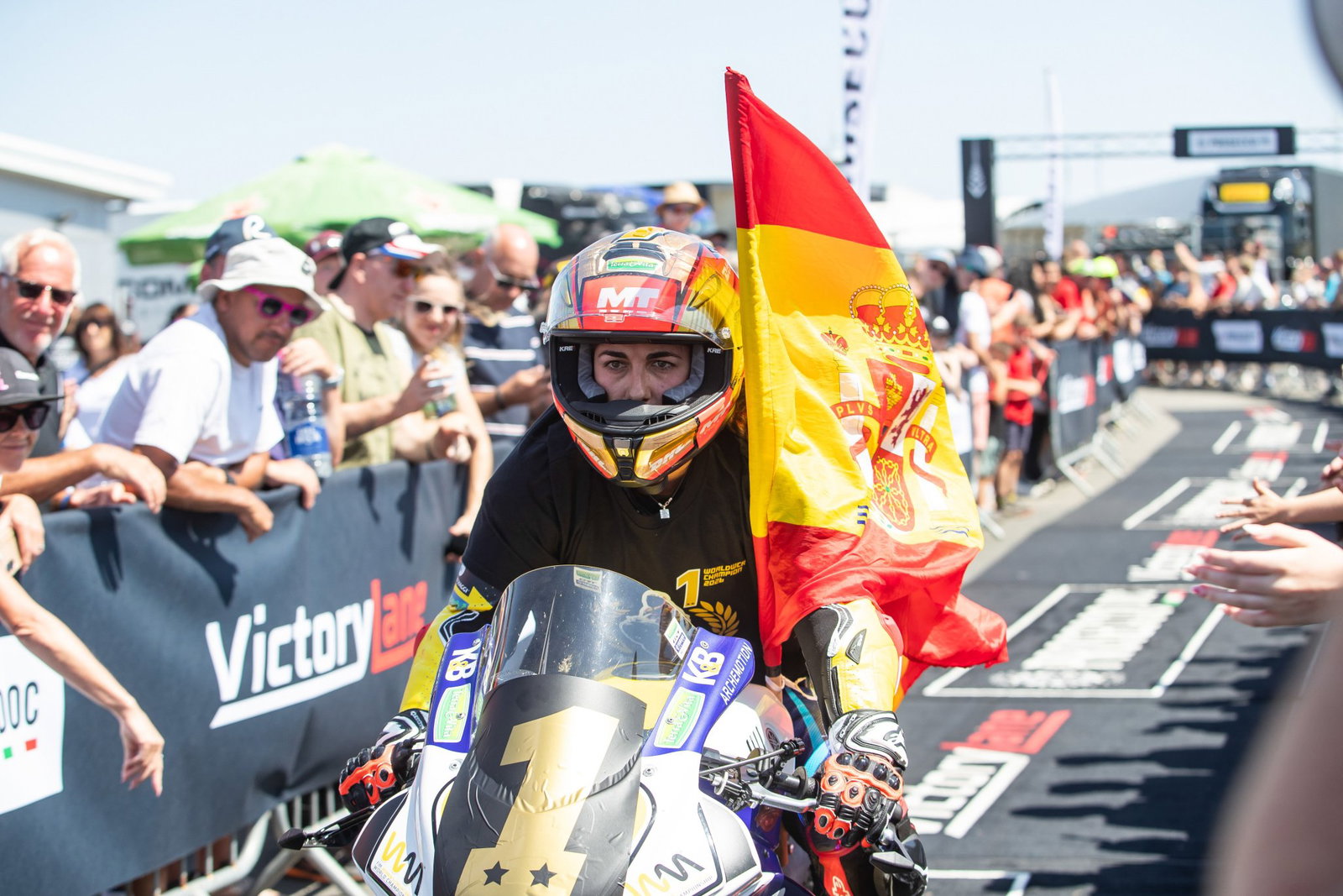 Maria Herrera at the British WorldSBK round. Credit: Gold and Goose.