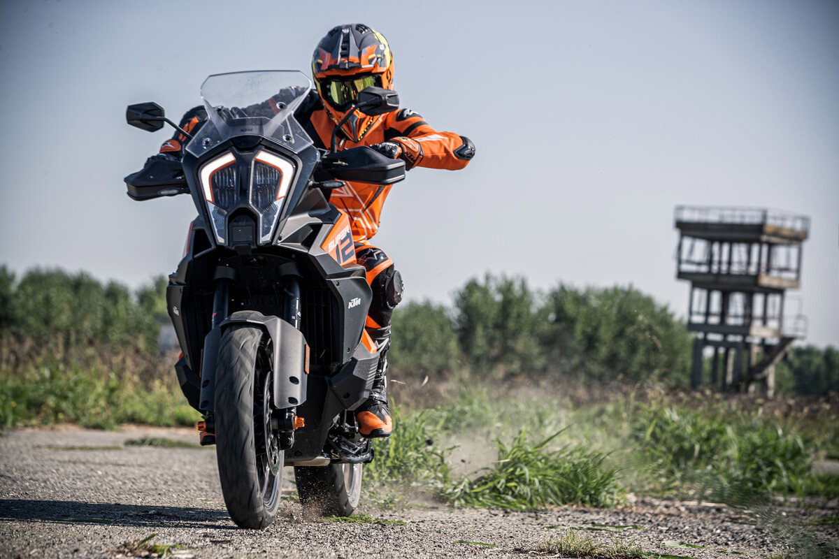 A KTM riding off-road.