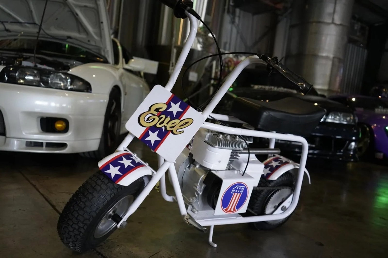 A Ruttman minibike with Knievel paint work