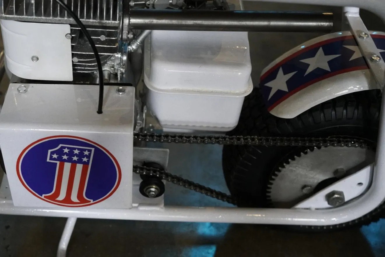 A Ruttman minibike with Knievel paintwork