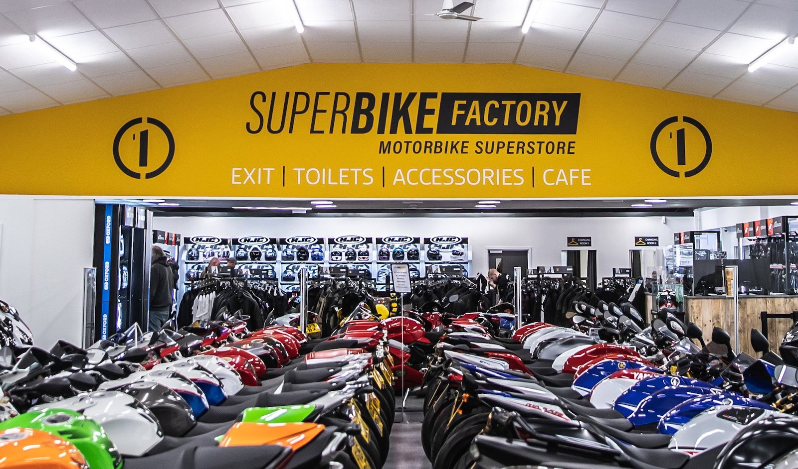 Inside a SuperBike Factory showroom