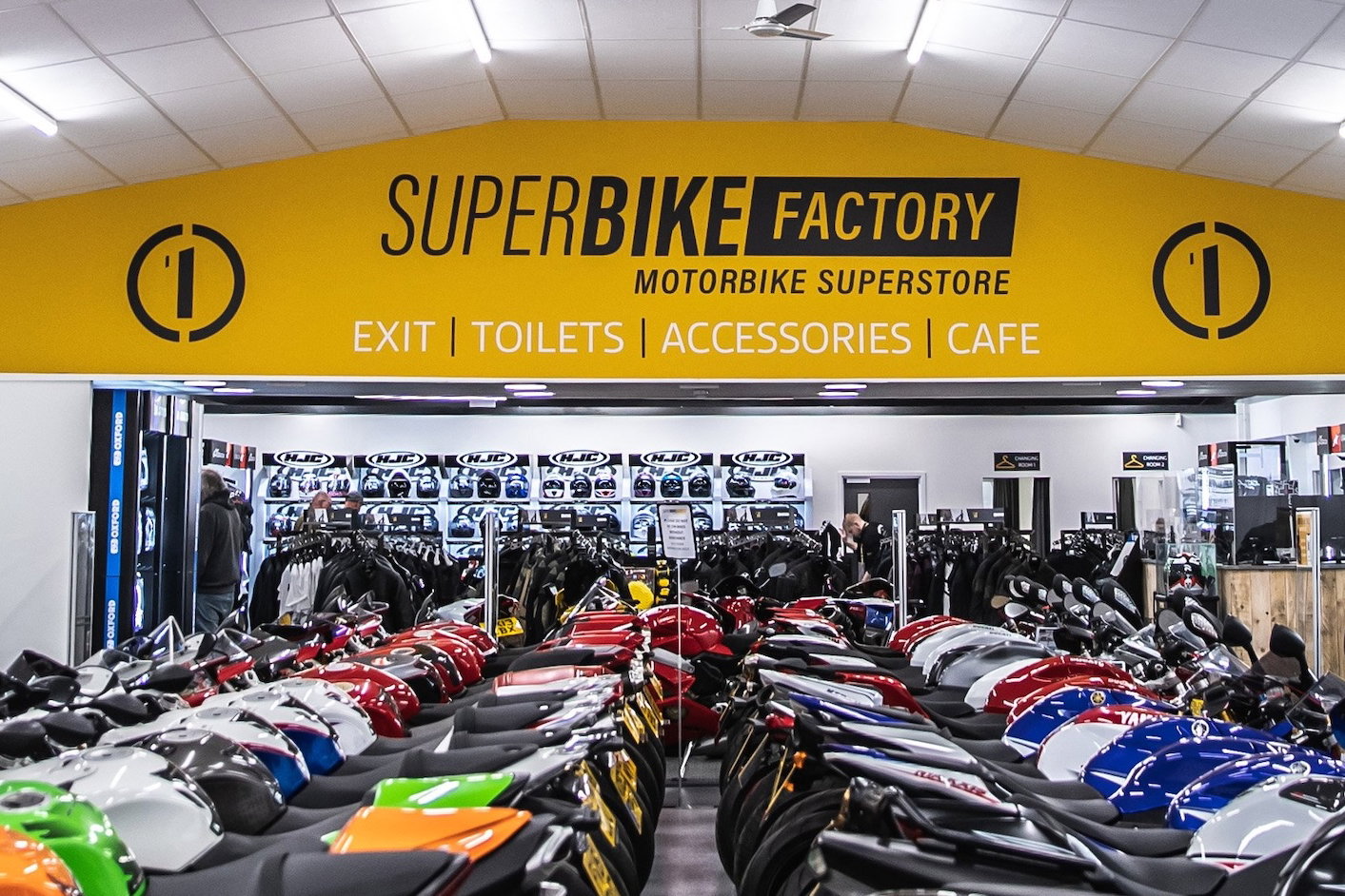 Inside a SuperBike Factory showroom