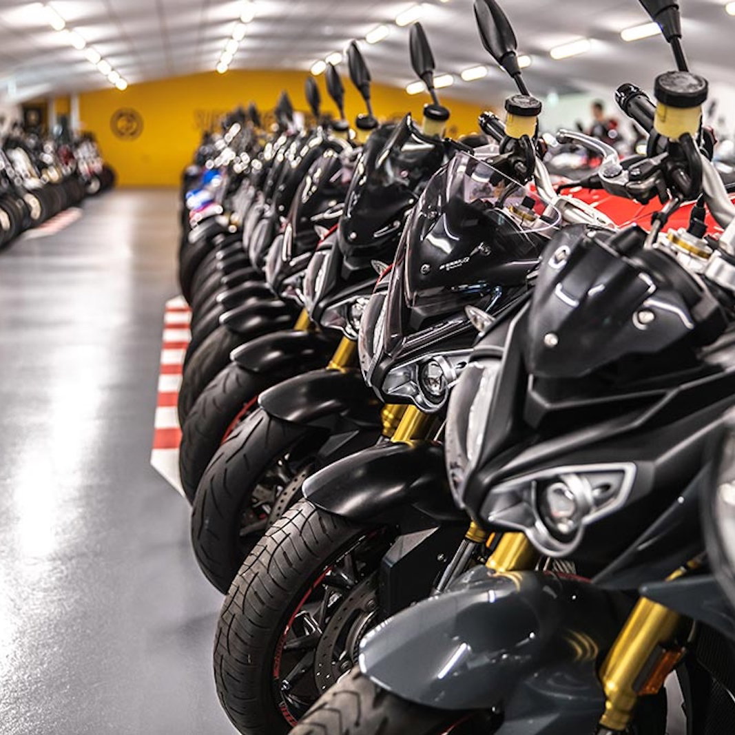 Inside a SuperBike Factory showroom