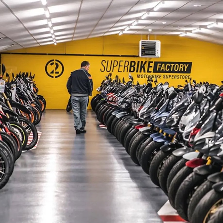 Inside a SuperBike Factory showroom