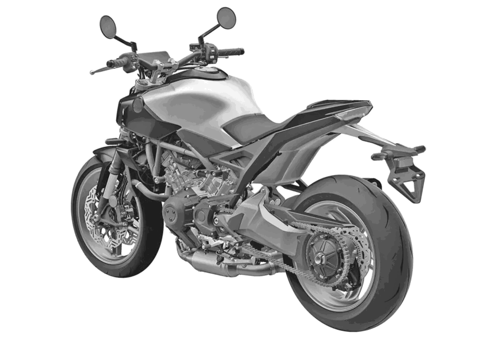 A patent image of the Honda V3R 900 E-Compressor