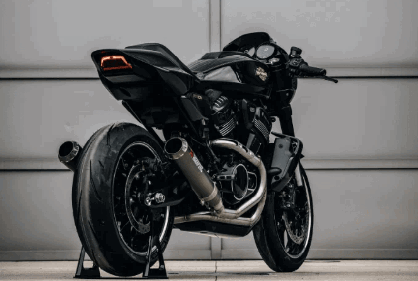 Rear look at the RMCR cafe racer. Credit: Harley-Davidson.