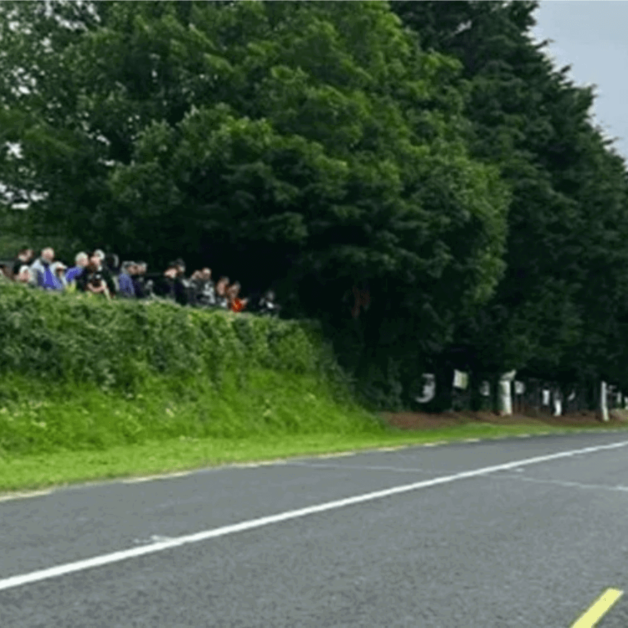 Skerries 100 start-finish straight. Credit: Loughshinny Motorcycle Supporters Club/Facebook.