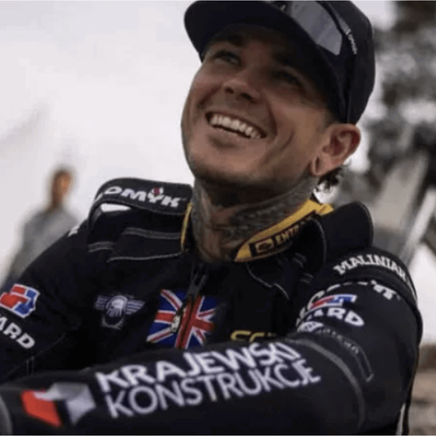 Tai Woffinden at a speedway race.
