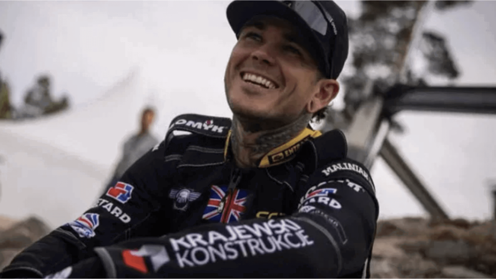 Tai Woffinden at a speedway race.