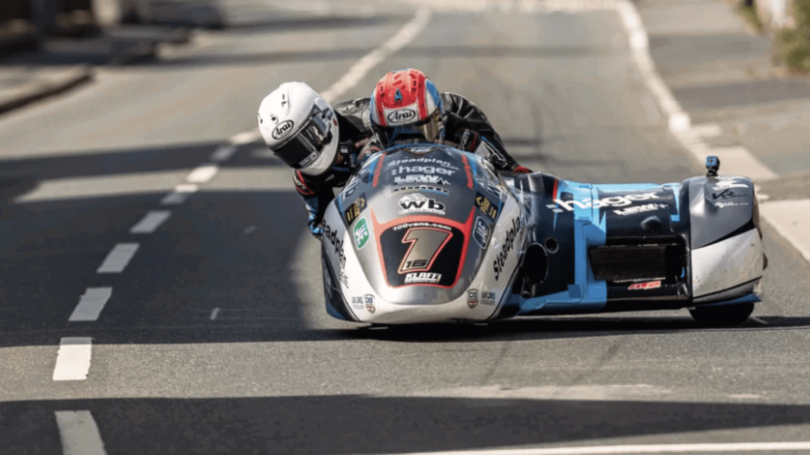 Ben Birchall and Kevin Rousseau at the 2023 Manx GP.