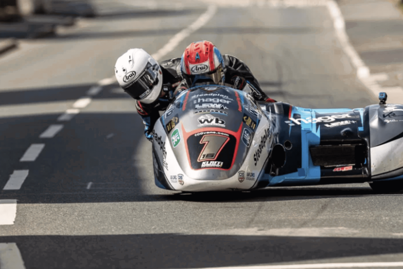 Ben Birchall and Kevin Rousseau at the 2023 Manx GP.