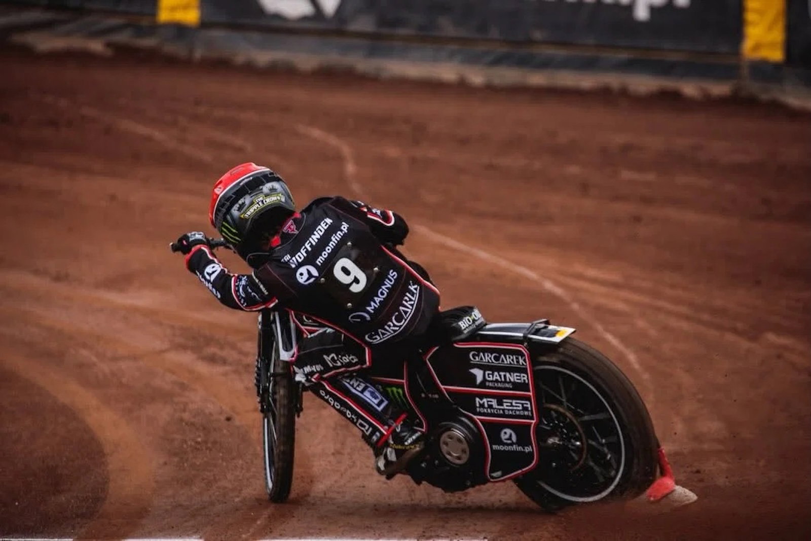 A speedway bike on track