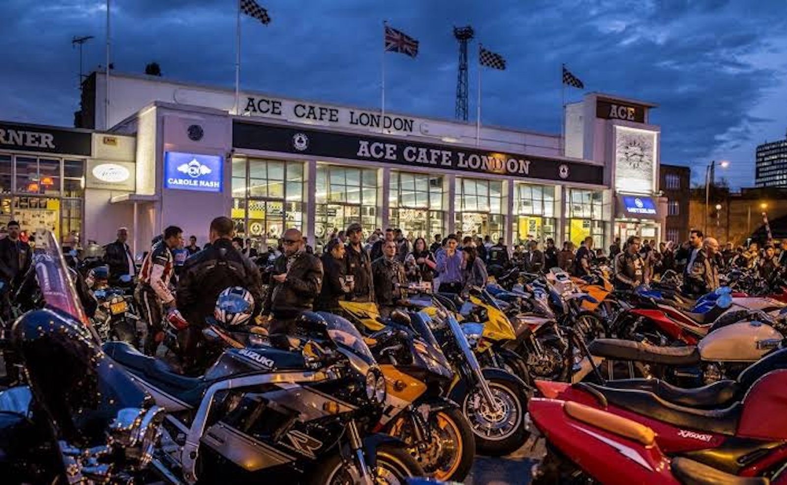 The Ace Cafe bike night