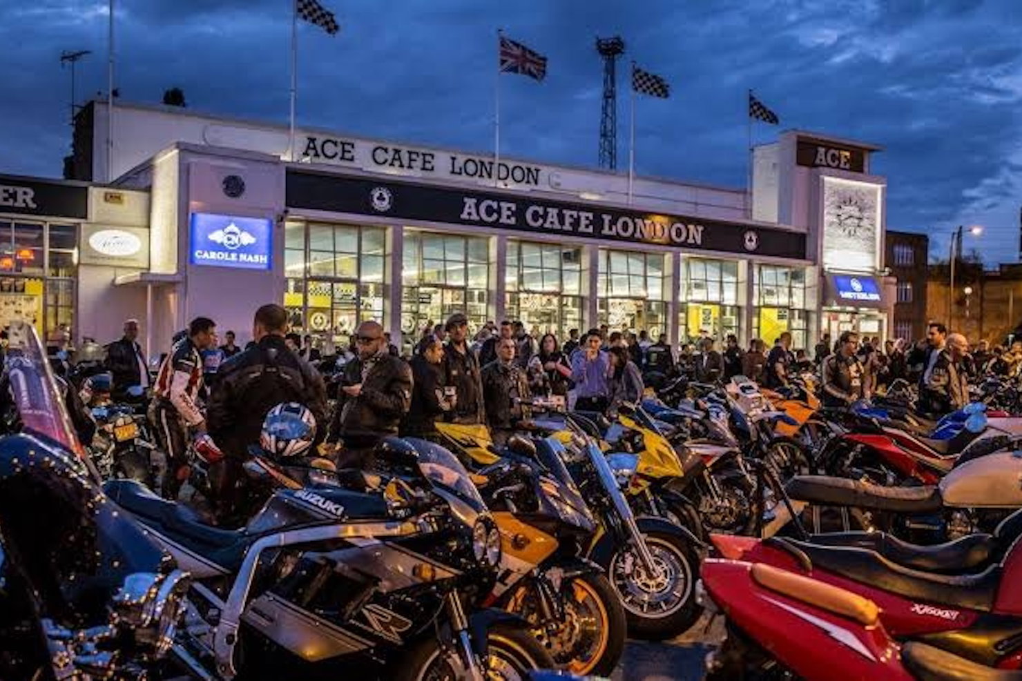 The Ace Cafe bike night