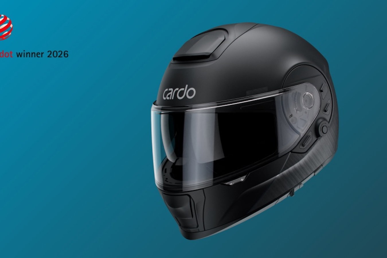 The Cardo Beyond GTS connected motorcycle helmet
