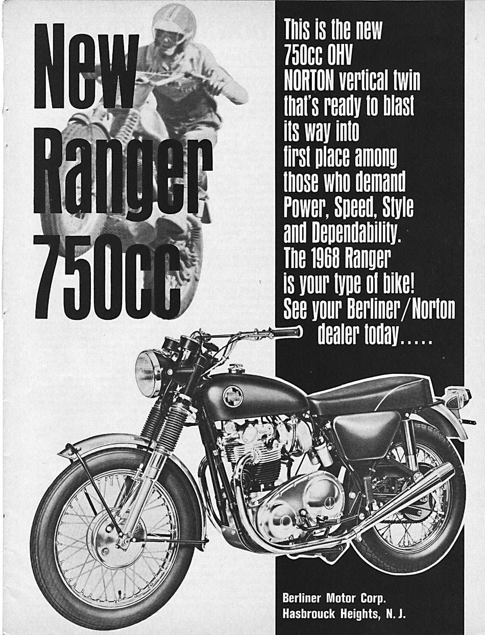 A period advert for the Norton Ranger 750