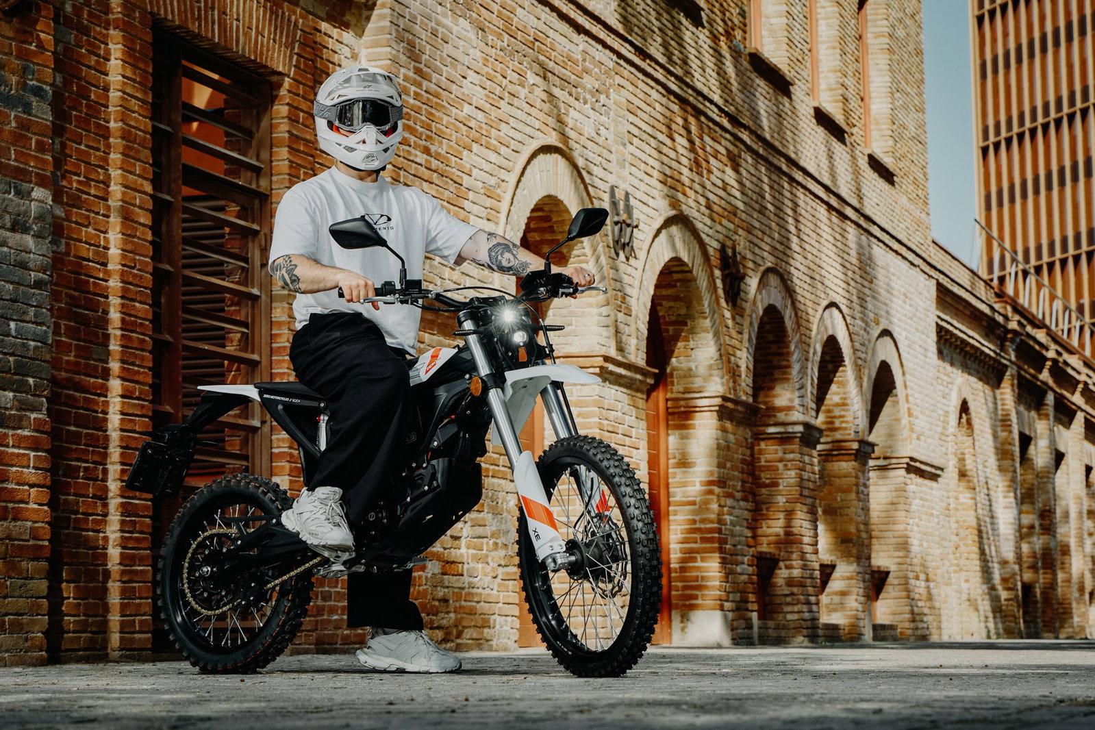 Zero Motorcycles XE dirt bike with a rider.
