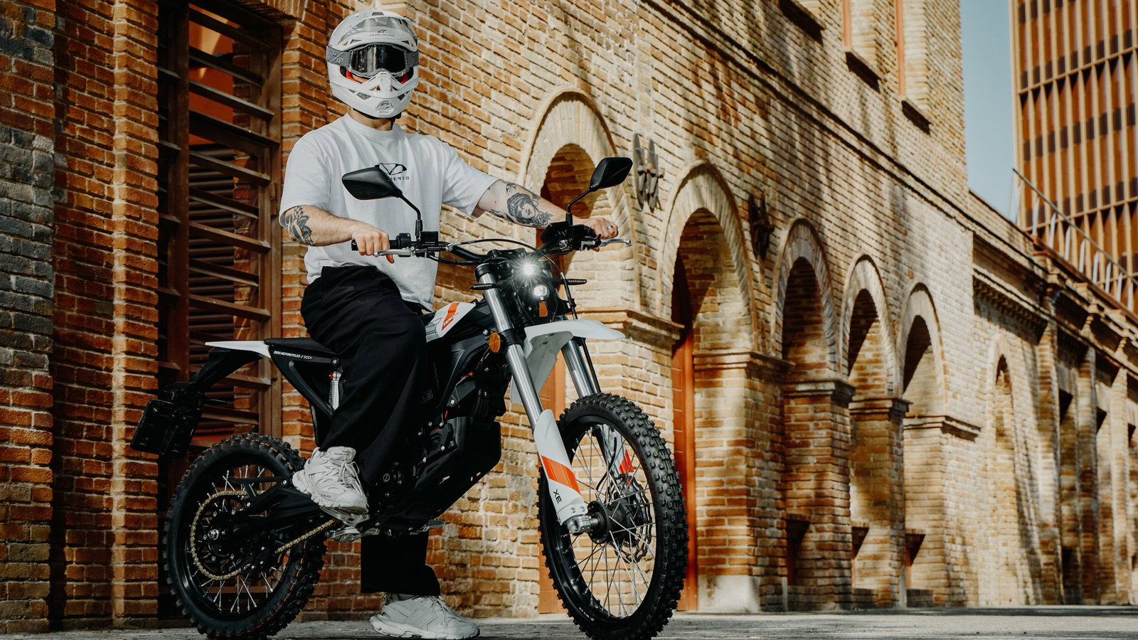 Zero Motorcycles XE dirt bike with a rider.